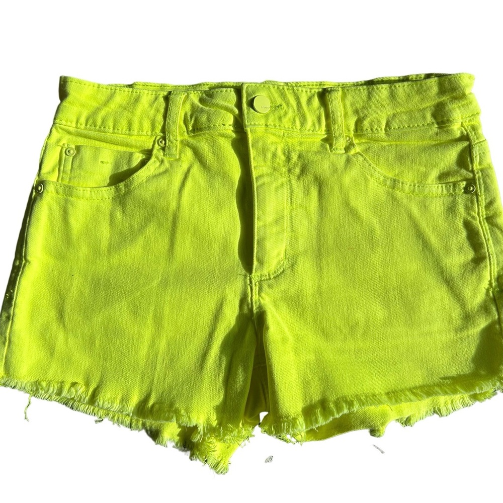 Tractr Yellow Jean Shorts With Frayed Hem Kids